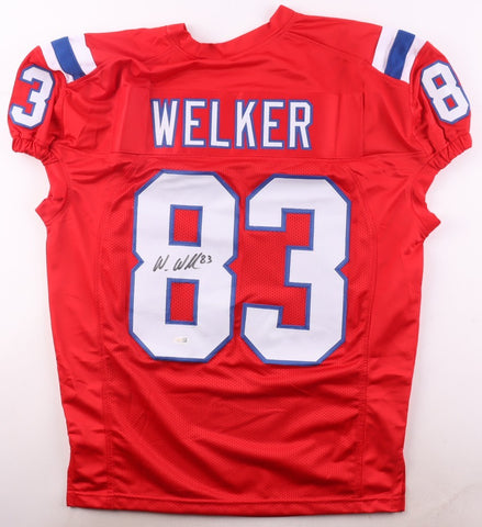 Wes Welker Signed New England Patriots Pro Cut Jersey (JSA) 5xPro Bowl W.R.