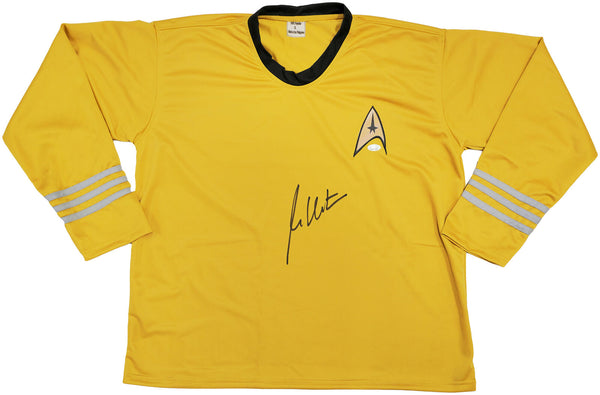 WILLIAM SHATNER AUTOGRAPHED GOLD STAR TREK UNIFORM CAPTAIN KIRK JSA 228113