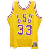 Shaquille O'neal Autographed/Signed LSU Tigers M&N Jersey Beckett 43091