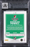 Blazers Norman Powell Signed 2021 Donruss Holo G&YL #102 Card Auto 10! BAS Slab