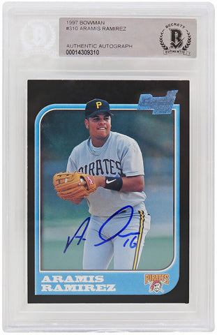 Aramis Ramirez Autographed Pirates 1997 Bowman Rookie Card #310 -Beckett