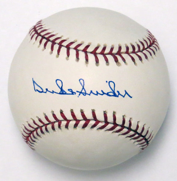 Duke Snider Autographed Brooklyn Los Angeles Dodgers MLB Baseball Beckett