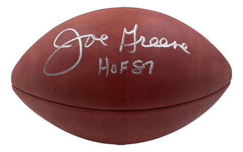 Mean Joe Greene Steelers Signed Wilson Super Bowl IX Duke Football HOF 87 BAS