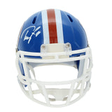 Troy Franklin Autographed Broncos 1975-96 Throwback Mini Helmet Beckett