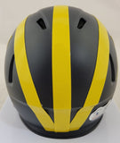 TY LAW SIGNED MICHIGAN WOLVERINES SPEED MINI HELMET BECKETT QR COA