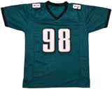 Philadelphia Eagles Jalen Carter Autographed Signed Green Jersey Beckett Wit