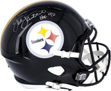 Jack Lambert Pittsburgh Steelers Signed Riddell Speed Replica Helmet w/HOF Insc