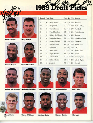 Steve Atwater Bobby Humphrey Autographed Denver Broncos Yearbook Beckett 55765