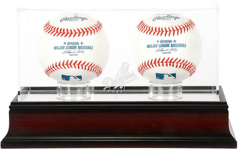 Los Angeles Dodgers Mahogany 2-Baseball Display Case