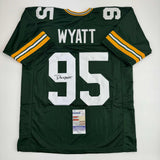Autographed/Signed Devonte Wyatt Green Bay Green Football Jersey JSA COA