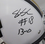 SHAQUEM GRIFFIN AUTOGRAPHED UCF FULL SIZE WHITE HELMET "13-0" MCS HOLO 134363