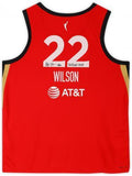 A'ja Wilson Aces 2023 WNBA Finals Champ Signed Red Nike Explorer Jersey w/Insc