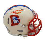 Bo Nix Signed Denver Broncos Speed Retro NFL Mini Helmet