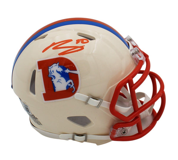 Bo Nix Signed Denver Broncos Speed Retro NFL Mini Helmet
