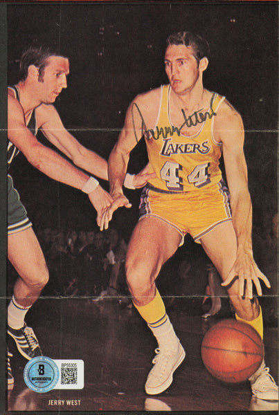 Jerry West Autographed Signed 5x7 Magazine Page Photo Lakers Beckett QR #BP55305
