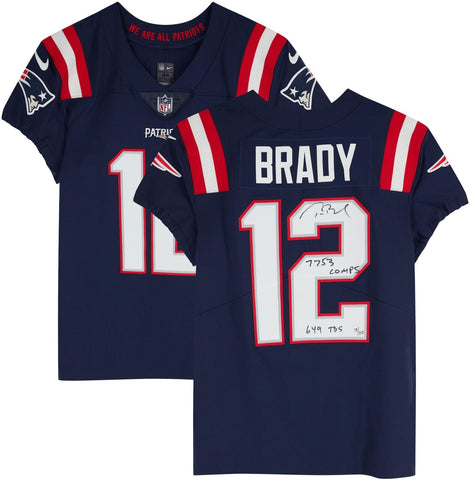 Autographed Tom Brady Patriots Jersey Fanatics Authentic COA Item#13320099