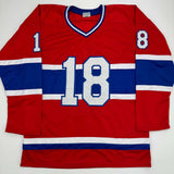 Signed Serge Savard HOF 86 Montreal Canadiens Red Jersey JSA COA