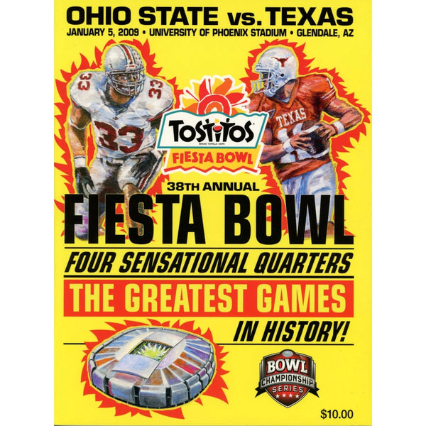 Unautographed Magazine Texas vs Ohio State 2009 Fiesta Bowl Program 58409