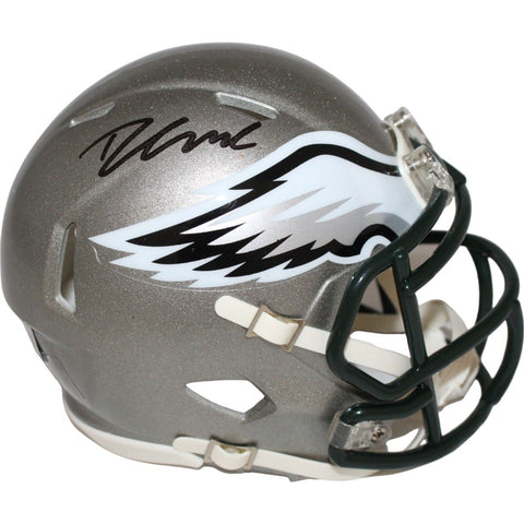 D'Andre Swift Signed Philadelphia Eagles Flash Mini Helmet Beckett 43031