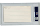 Ray Nitschke Autographed/Signed Green Bay Packers Index Card Slabbed PSA 54903