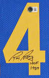 Rick Barry "HOF 1987" Authentic Signed Blue Pro Style Framed Jersey BAS Witness