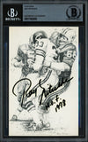 Ray Nitschke Autographed Postcard Green Bay Packers "HOF 1978" Beckett #17402000