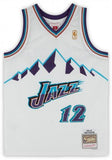 John Stockton Utah Jazz Signed Mitchell and Ness 1996-97 White Swingman Jersey