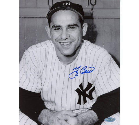 Yogi Berra Signed New York Yankees Unframed 8x10 Black & White Photo
