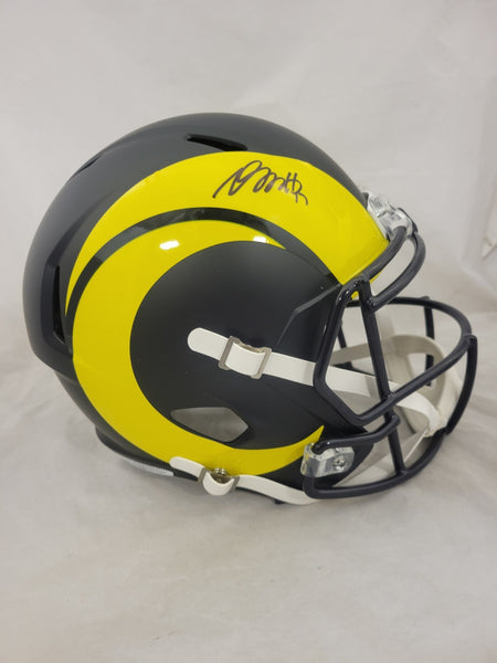 DAVANTE ADAMS SIGNED LA RAMS F/S RIVALRIES SPEED REPLICA HELMET BECKETT QR