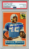 Lenny Moore Autographed 1956 Topps #60 Trading Card PSA Slab 43634