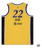 Cameron Brink Autographed 2024 LA Sparks Gold Rebel Edition Nike Jersey UDA