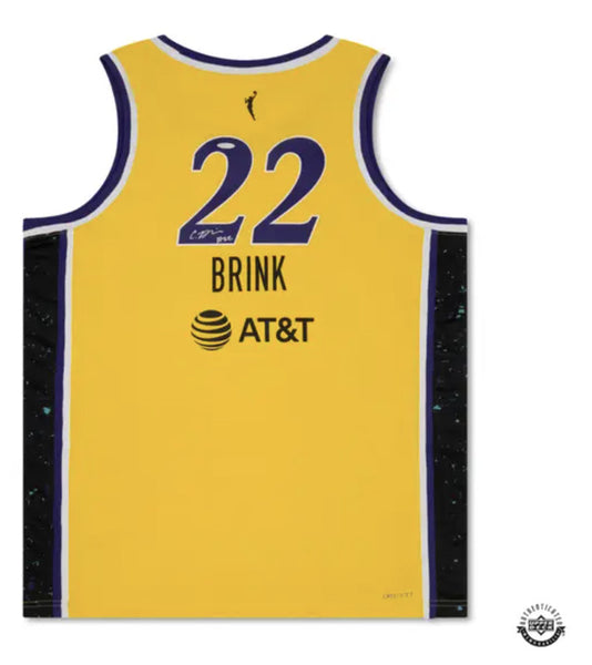 Cameron Brink Autographed 2024 LA Sparks Gold Rebel Edition Nike Jersey UDA