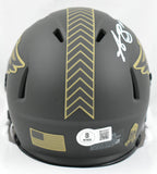A.J. Brown Autographed Eagles Salute 2025 Speed Mini Helmet Beckett W Hologram