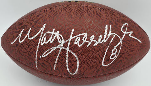 Matt Hasselbeck Autographed Signed NFL Leather Football Seahawks MCS Holo #64101