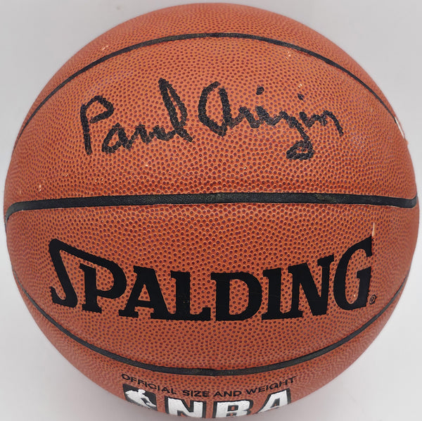 Paul Arizin Autographed NBA Leather Basketball Philadelphia Warriors JSA AV29196