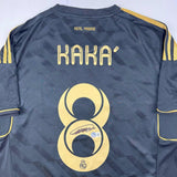 Autographed/Signed Ricardo Kaka Real Madrid Black Soccer Futbol Jersey BAS COA