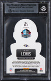Ravens Ray Lewis "HOF 18" Signed 2021 Panini Mosaic Busted #1 Card BAS Slabbed
