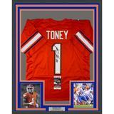 Framed Autographed/Signed Kadarius Toney 33x42 Florida Orange Jersey JSA COA