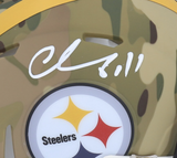 CHASE CLAYPOOL Autographed Pittsburgh Steelers Camo Mini Helmet FANATICS