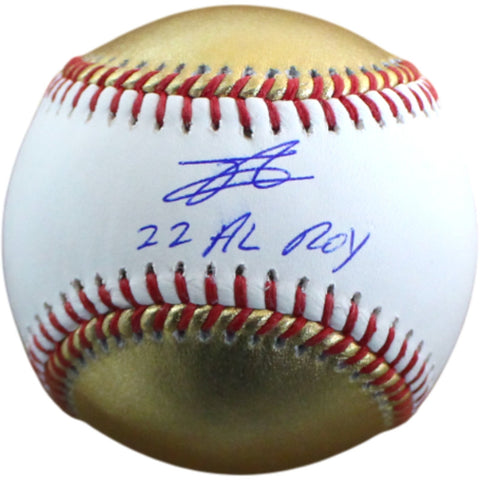 Julio Rodriguez Signed Seattle Mariners OML Gold Baseball AL ROY Fanatics 54511