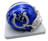 Bert Jones/Roger Carr Autographed/Inscribed Colts Mini Helmet JSA/BAS 201607