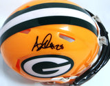 AJ Dillon Autographed Green Bay Packers Speed Mini Helmet-Beckett W Holo