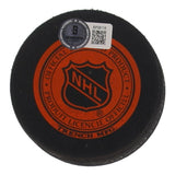 Johnny Bower Signed Toronto Maple Leafs Logo Puck "HOF 76"(Beckett) 4xCup Champ