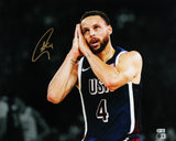 USA Stephen Curry Signed 16x20 Night Night Spotlight Closeup Framed Photo BAS W
