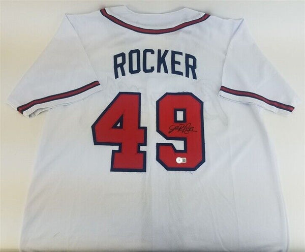John Rocker Autographed Throwback Style Baseball Jersey (JSA) Grey