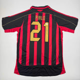Autographed/Signed Andrea Pirlo AC Milan Black/Red Soccer Futbol Jersey BAS COA