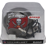 Devin White Autographed Tampa Bay Buccaneers Mini Helmet SB Champs Beckett 46741