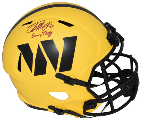 TERRY McLAURIN SIGNED WASHINGTON COMMANDERS RAVE FULL SIZE HELMET W/ SCARY TERRY