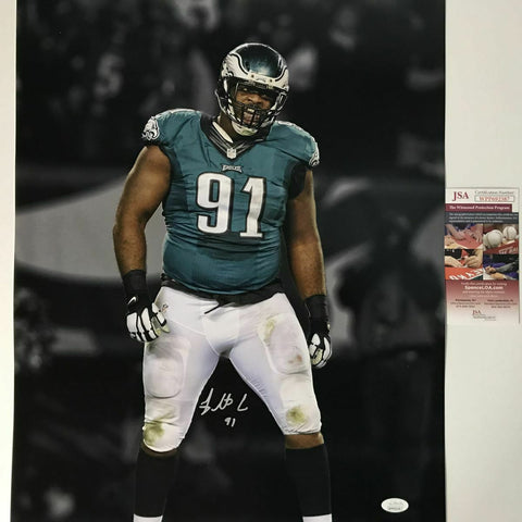 Autographed/Signed FLETCHER COX Philadelphia Eagles 16x20 Photo JSA COA Auto #2