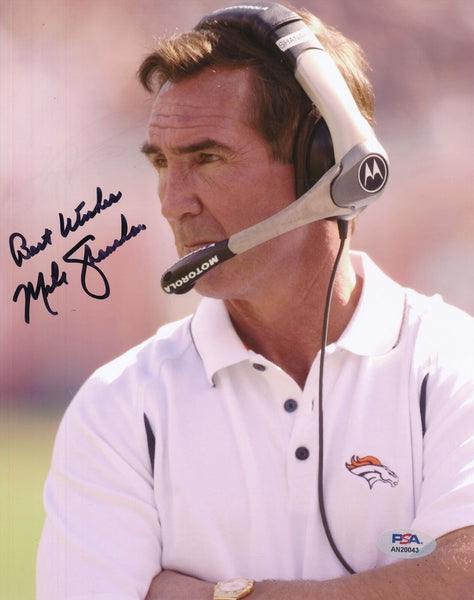 Mike Shanahan Signed/Inscribed 8x10 Photo Denver Broncos Coach PSA/DNA 188174